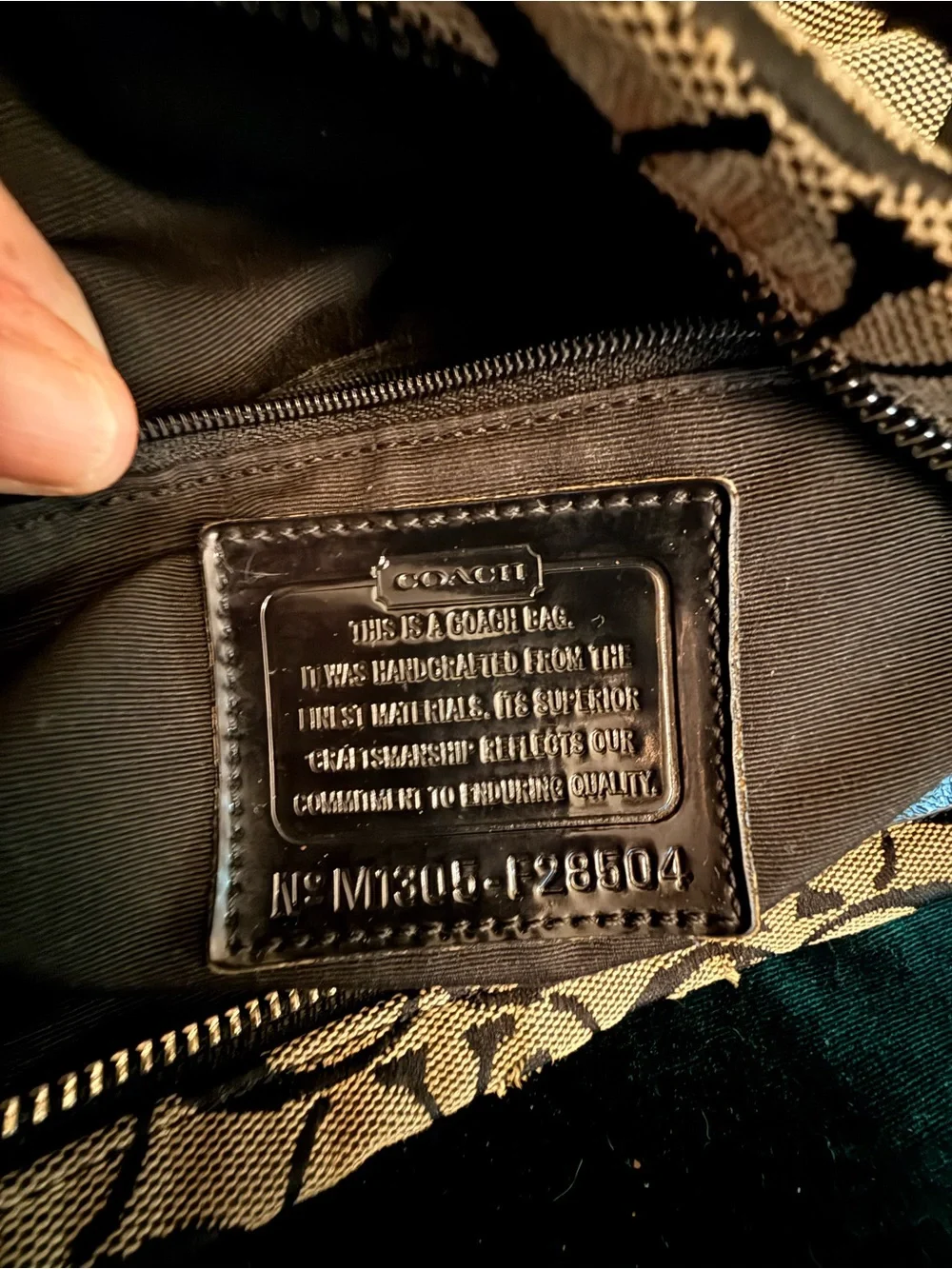 Vintage Y2K Signature Strip Tote F28504